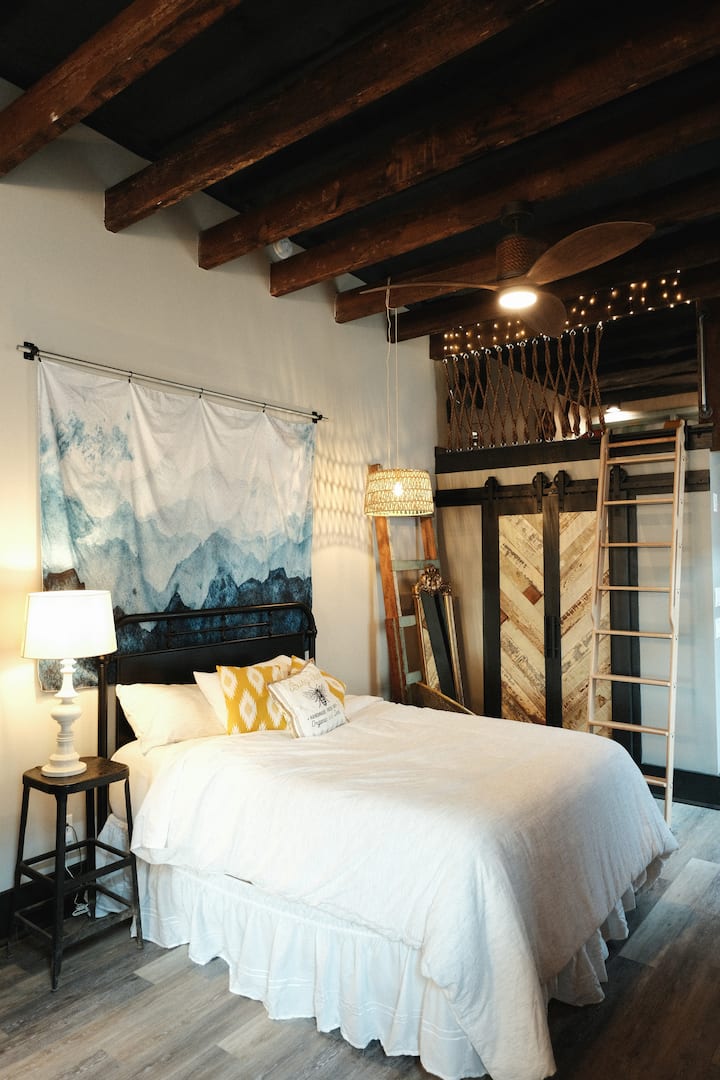NEW King Bed (new pics will be updated) - & Kids Loft above