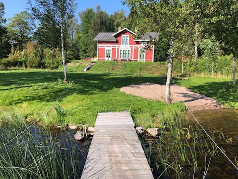 Large house, former train station by a lake in Långban