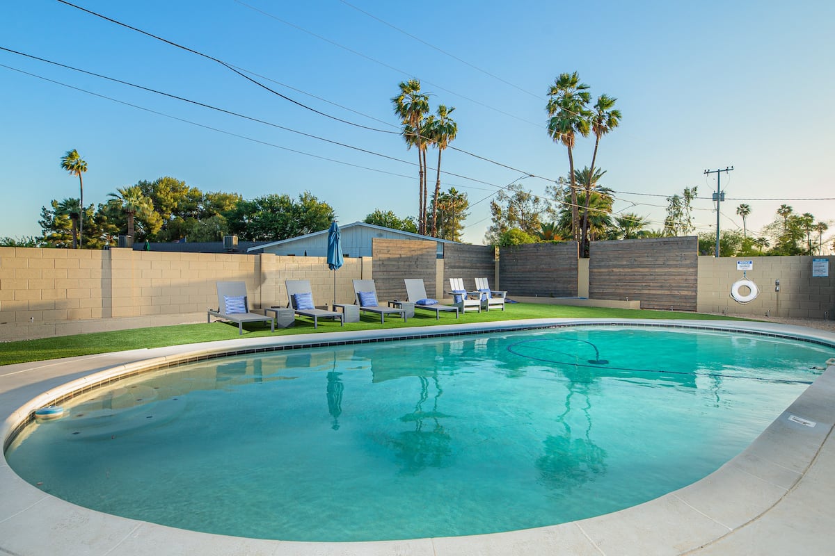 Modern Phoenix Oasis - Pool and Backyard