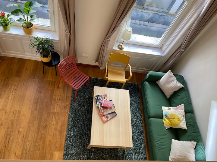Stylish 35sqm Studio,mezzanine, 2dbls, Ac, Parking - Budapest