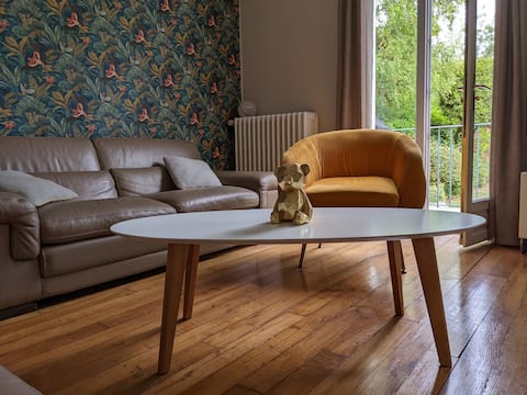 Cozy house with garden and barbecue