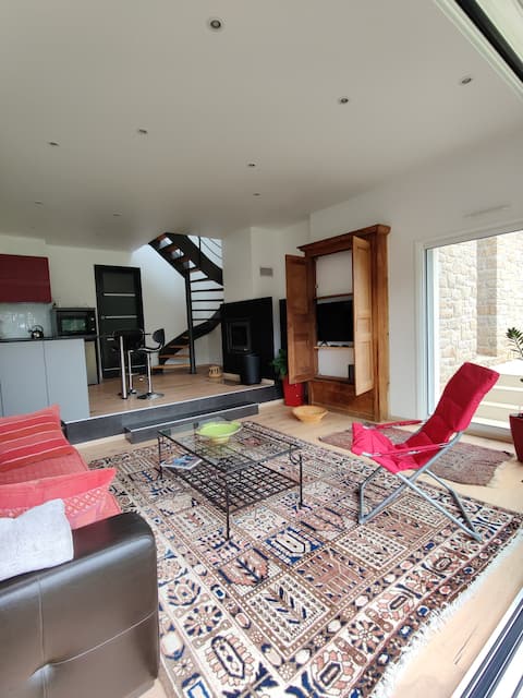 House with view and access to Vilaine, tranquility