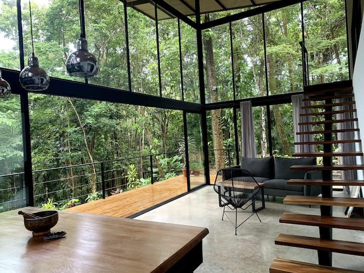 Enchanting One Bedroom + Loft Modern Jungle Cabin - Savegre de Aguirre
