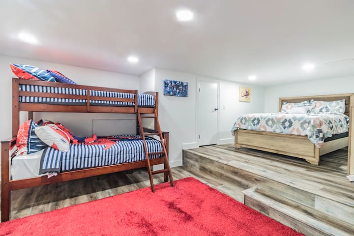 Kids Themed room with Bunk bed and walkie-talkies. 