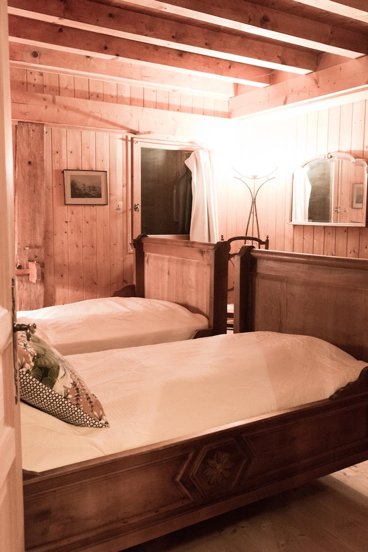 Bedroom 1 with 2 large boat beds side by side. 

Large cabinets available to store your laundry