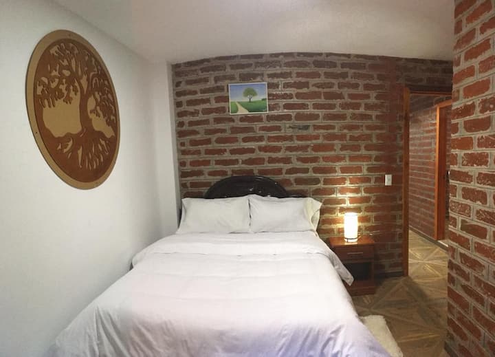 Chumba cha kulala mara mbili, bafu la kujitegemea.