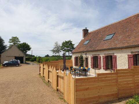 Family farmhouse with hot tub