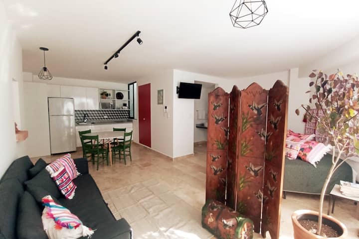 "Ave", Céntrico Estudio Con Alberca Y Terraza - Puebla