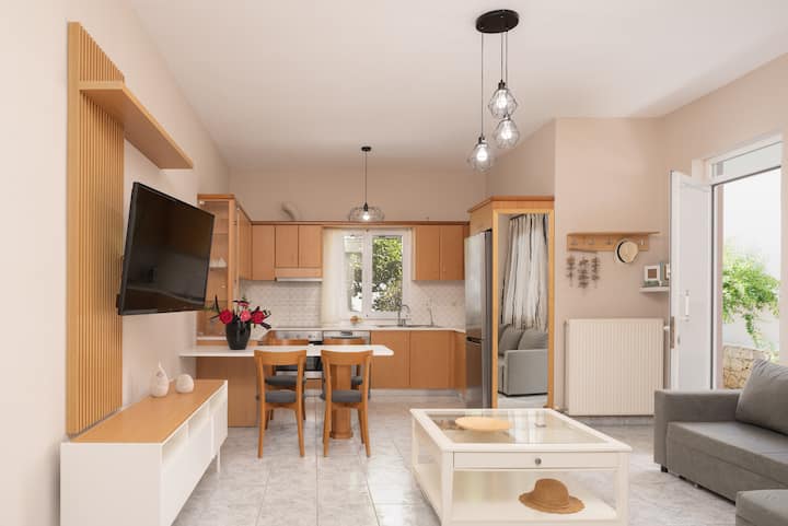 Spacious & Quiet Modern Apartment In Rethymno - 크레타