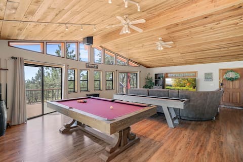 Popular Airbnb listing: Secluded Forest Cabin | Hot Tub, Game Room & Views in Gila County