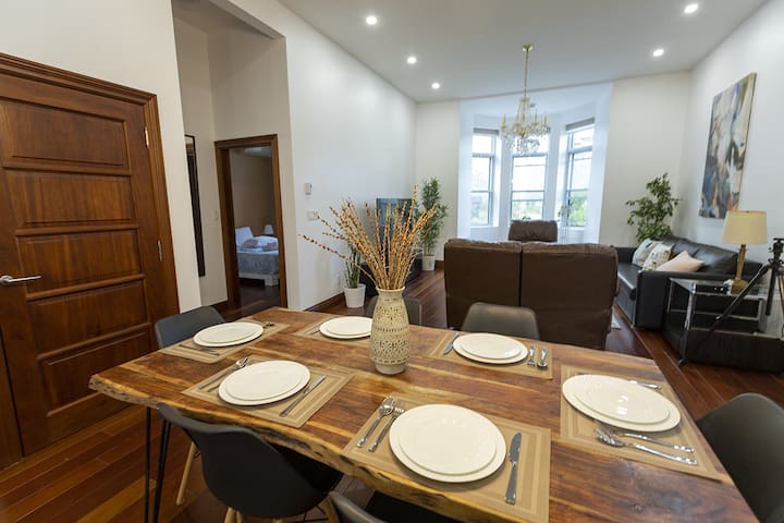 High ceilings open space perfect for group