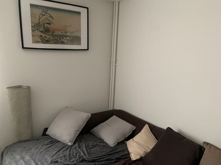 Living room to share with double sofa bed Airbnb