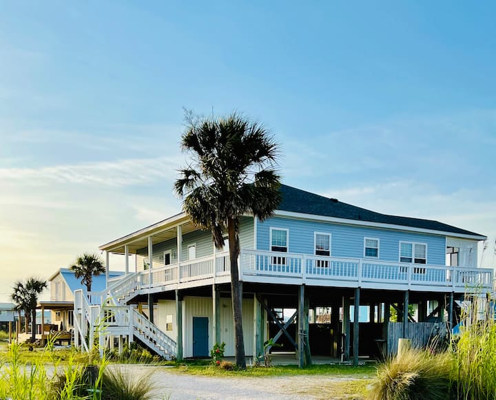 Bright & Cheery Dauphin Island Home avec vue sur le golfe ! Maisons à