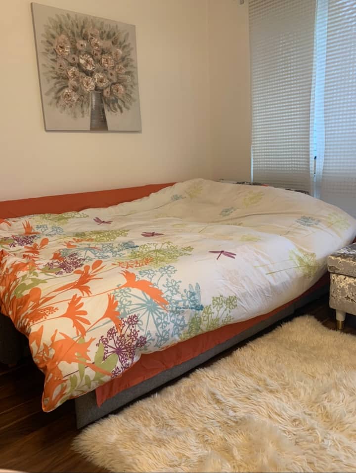 rozkladacia pohovka v obývačke 