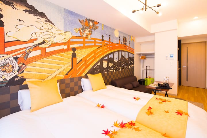 Vitanda 2 vya mtu mmoja
- Kitanda kimoja cha sofa mbili
Meza ya Chini

-2 vitanda vya mtu mmoja
Kitanda 1 cha ukubwa wa sofa
Vitanda 矮桌

2 vya mtu mmoja
Meza 1 ya chini ya kitanda cha sofa mara mbili
