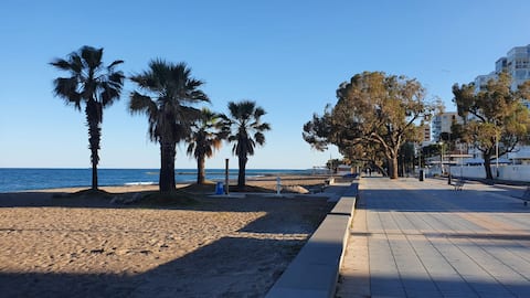 Fully-equipped, ideal beach-front studio
