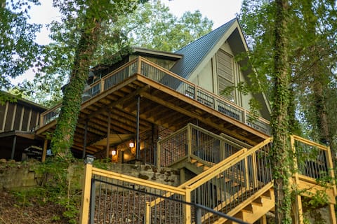 Private, Waterfront A-Frame: Pier, Games & Firepit