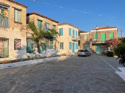 Traditional house in a typical Greek village