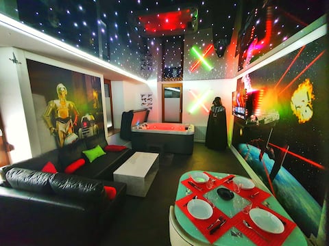 ★GALAXY SPA★JACUZZI★INSOLITE★4PERS★JARDIN★SPA★CLIM