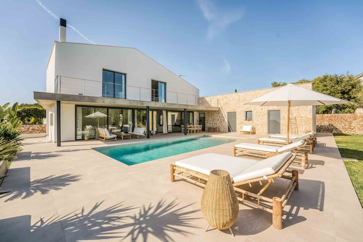 Modern villa with swimming pool,Sa Caleta, Menorca