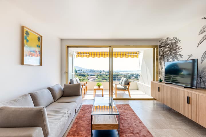 Cannes, Bel Appartement Vue Mer, Piscine, Tennis - Théoule-sur-Mer
