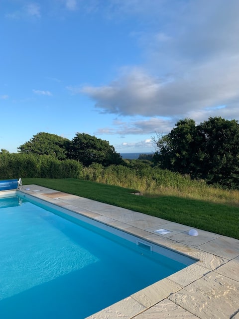 Seaside Cottage above Lamorna heated Pool Hottub
