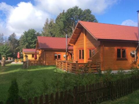 Cabin with distant view and fireplace 4C