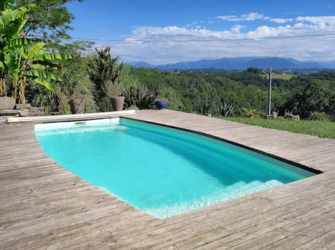 Charming house with pool facing the Pyrenees