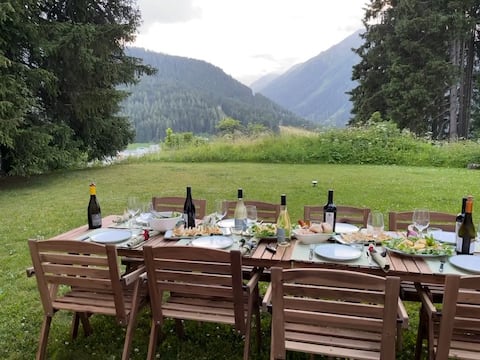 Hike the Alps from sunny 5 BR chalet Reg #14782