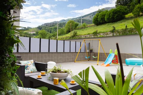 Izarraitz apartment, with a large terrace