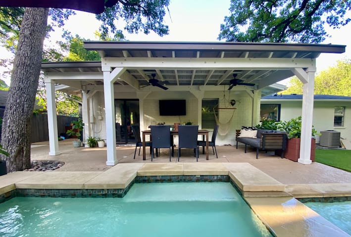 Home in the Heart of Austin with a private pool.