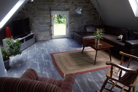 1843 restored stone cottage beside Galway Bay