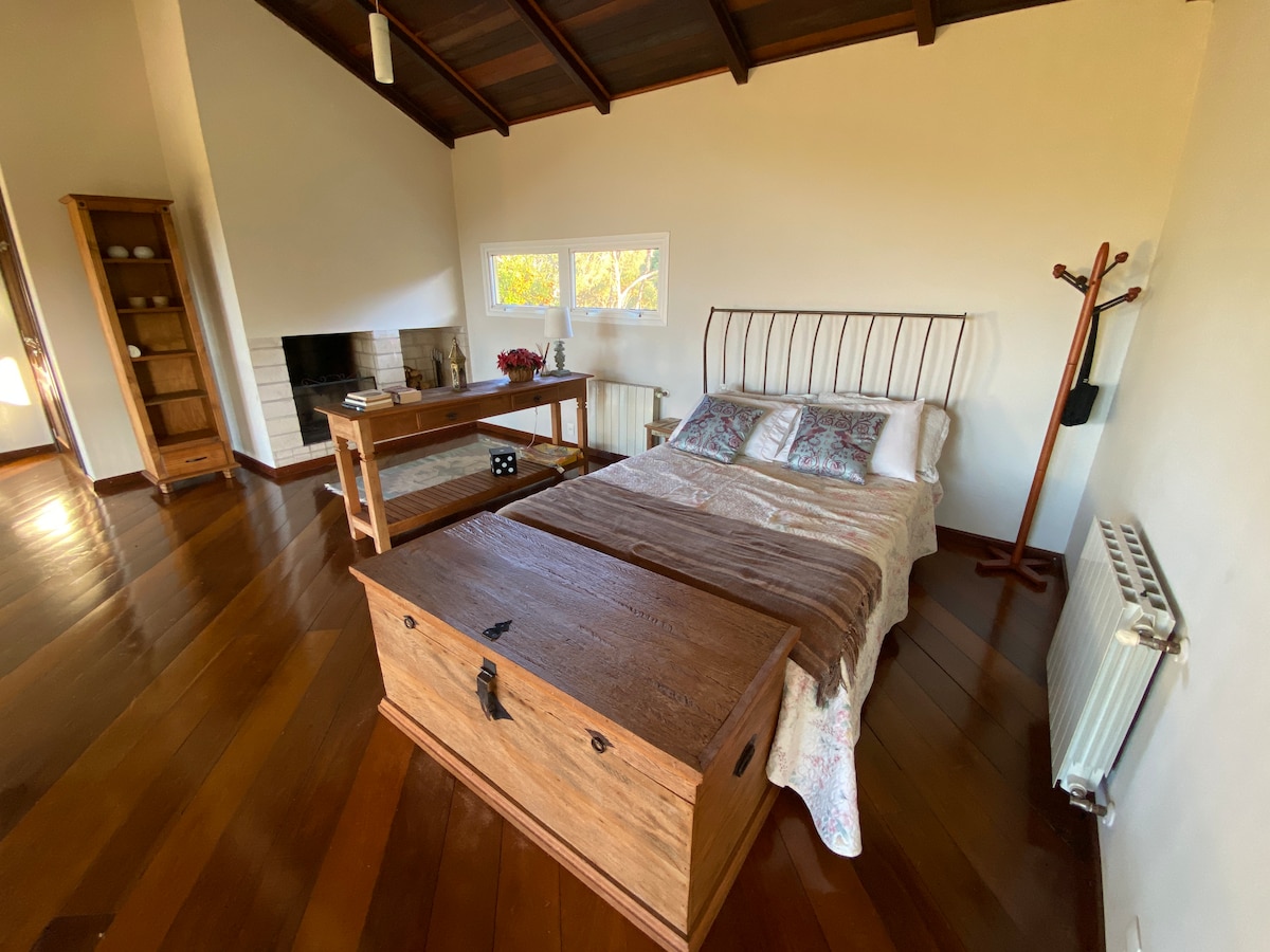 Mezzanine con chimenea