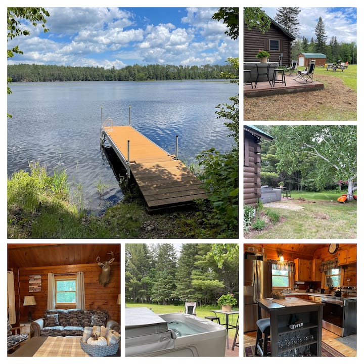 Lakefront Cabin, Dock, Hot Tub, Ski Sugarloaf 12mi