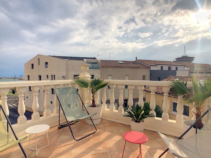 Maison à 50m De La Plage. Grande Terrasse Vue Mer. - Palavas-les-Flots