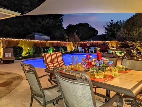 ✪ Stunning ✪ Private ⛱ HEATED Pool & Spa Oasis ⛱