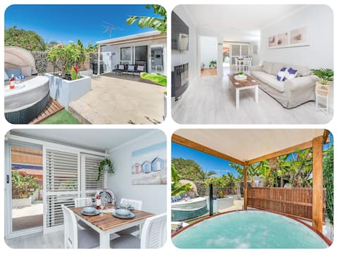 Beach Villa with Heated Spa & Amazing Garden