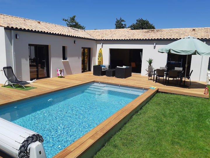 Villa Moderne Familiale Avec Piscine - 8 Personnes - Charente-Maritime