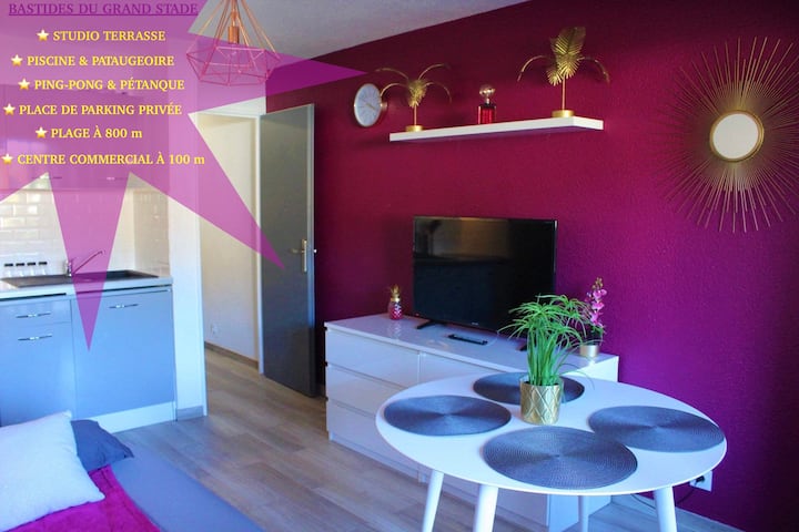 Joli Studio • Piscine • Ping-pong • Grand Stade - Saint-Cyprien
