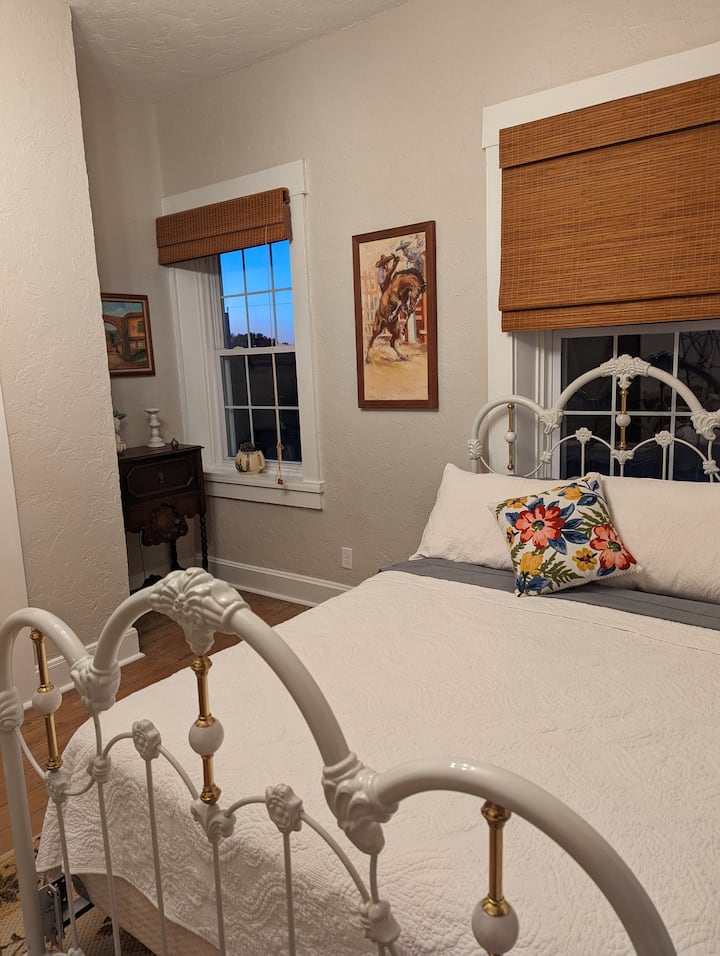 Bedroom #1 has a double bed and a double air mattress. The air mattress can be used elsewhere if needed.