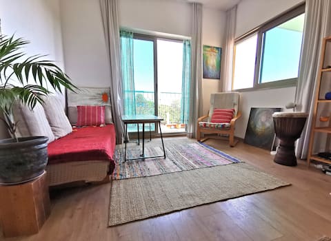 Sweet apartment with a great view.