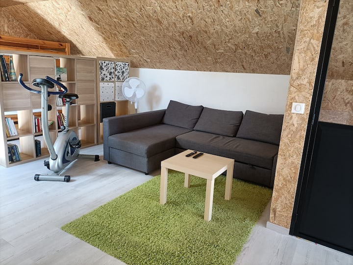 סלון עם טלוויזיה.