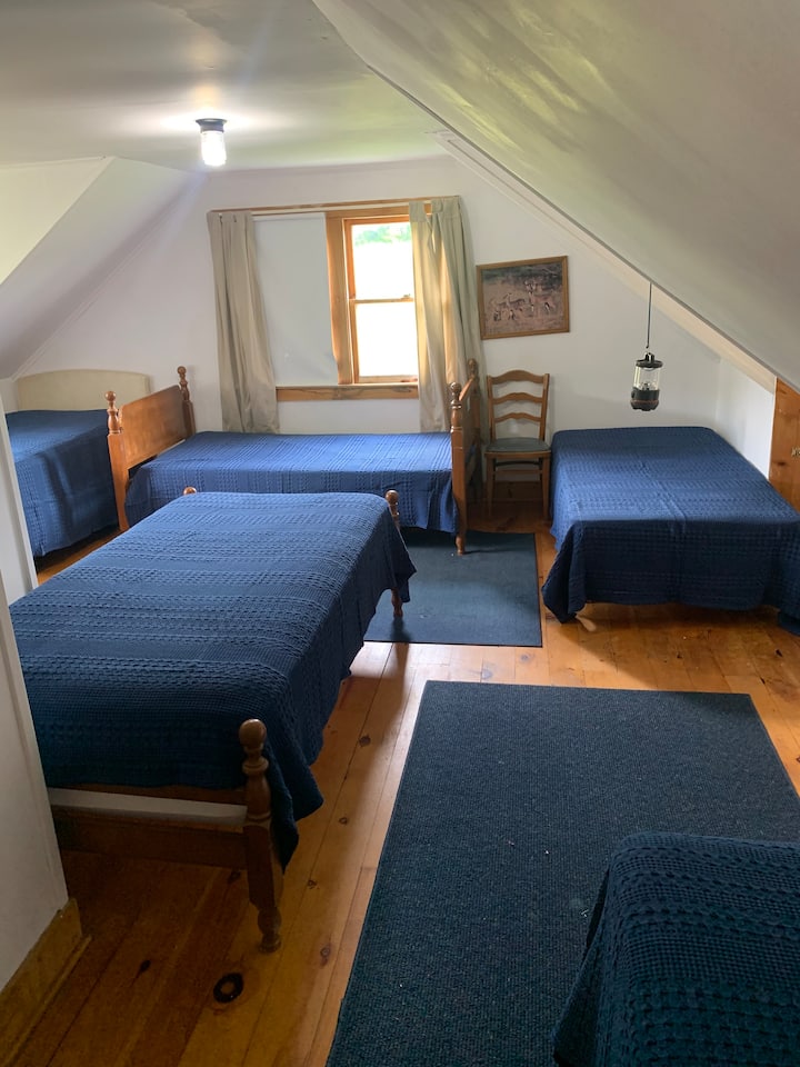 Bedroom #2 upstairs with 5 single beds
