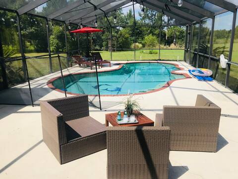 Modern Farmhouse with Heated Pool- Close to Lagoon