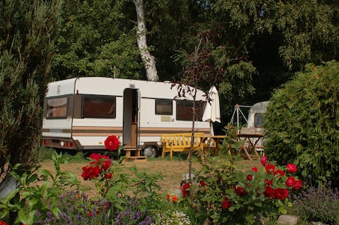 Successful Airbnb property: Romantic trailer for 2 ppl by the sea & lake in Gmina Trzebiatów