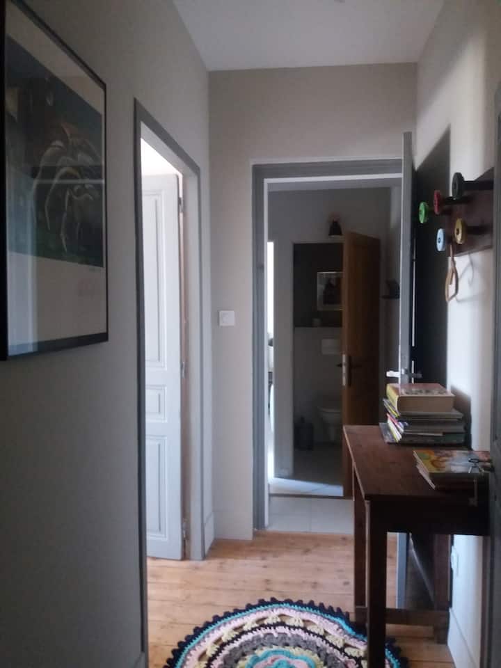 Hallway to access the "small theater" suite bedroom