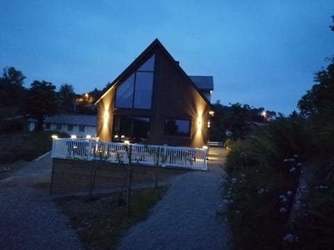 Newly renovated apartment building on a farm.