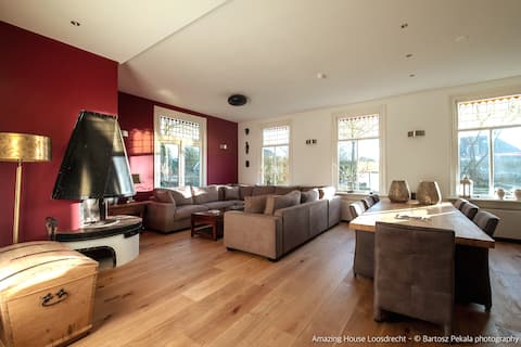 Amazing House  group location 25min from Amsterdam