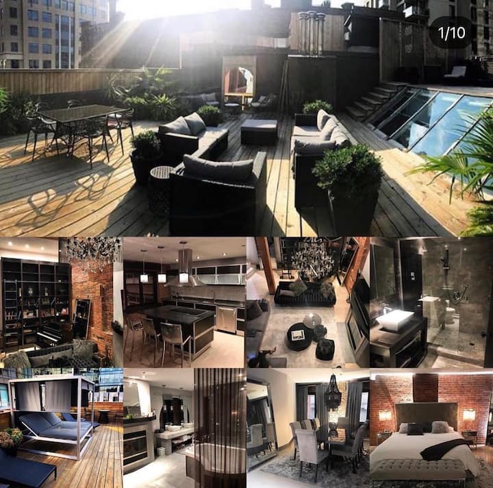 2-Floor Penthouse w/ Private Rooftop in Old Mtl - Lofts for Rent