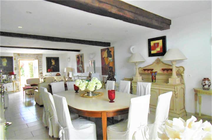 Grande Maison Avec Piscine, Bord De Rivière - Baskenland